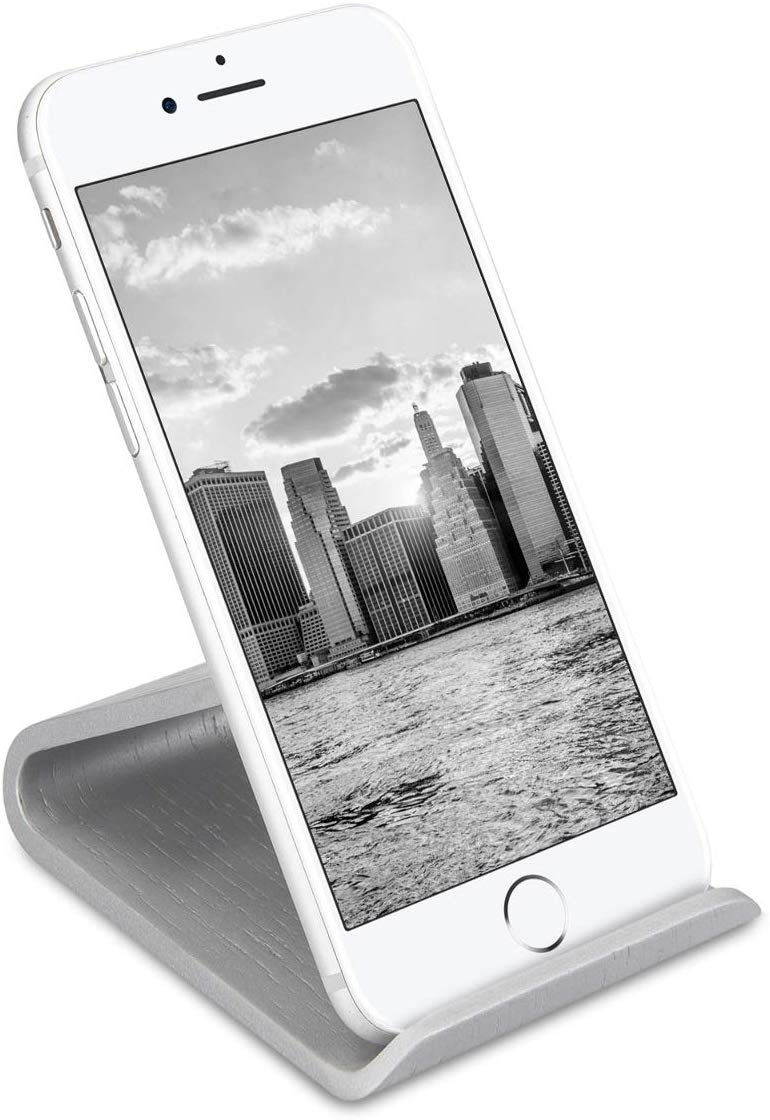 Kalibri Wooden Mobile Stand Βάση Στήριξης Κινητών από Φυσικό Ξύλο - Silver Oak - 34561.35