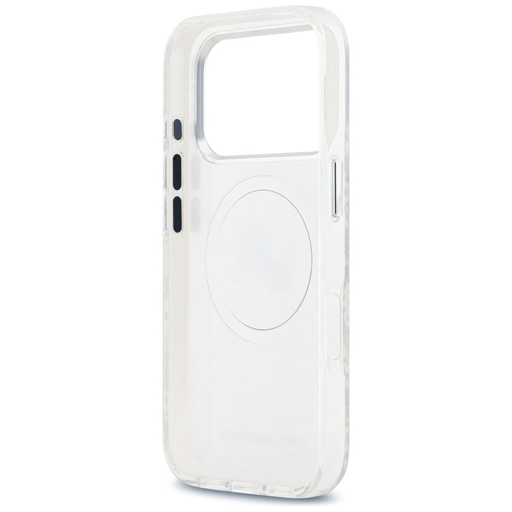 Karl Lagerfeld iPhone 17 Pro - IML Glitter Karl and Choupette Heads Logo MagSafe - Σκληρή Θήκη με Πλαίσιο Σιλικόνης - Grey - KLHMP17LHMKBKCHOG