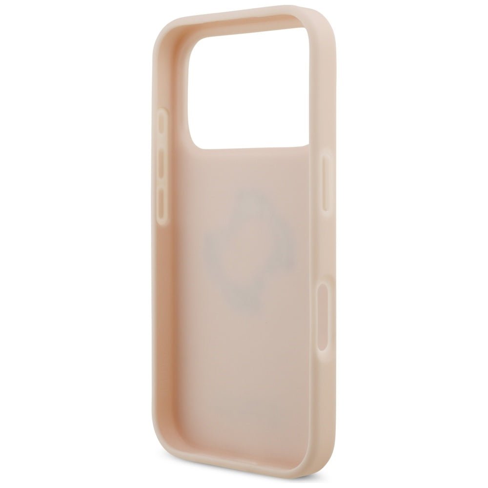 Guess iPhone 17 Pro - Grained Big 4G and Classic Logo - Σκληρή Θήκη με Επένδυση από Οικολογικό Δέρμα - Pink - GUHCP17LPGT4MBP