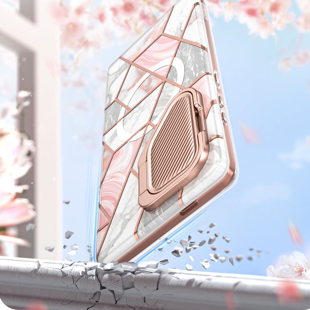 i - Blason Samsung Galaxy S24 Ultra Cosmo Mag Σκληρή Θήκη με Προστασία Οθόνης / Κάμερας και Magsafe - Marble