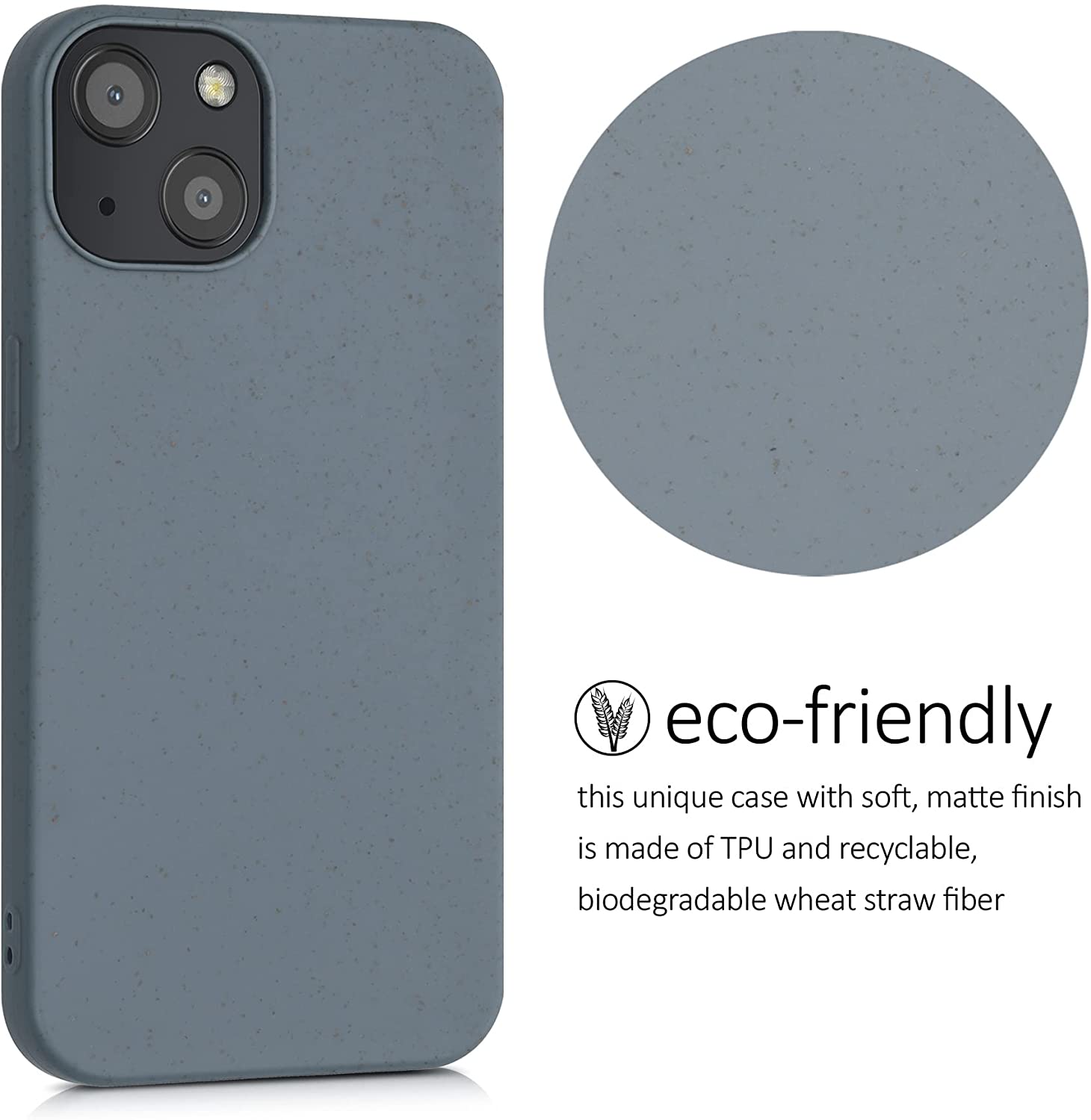 Kalibri iPhone 13 Θήκη Σιλικόνης TPU με Ανακυκλώσιμο και Βιοδιασπώμενο Υλικό - Slate Grey - 56490.202