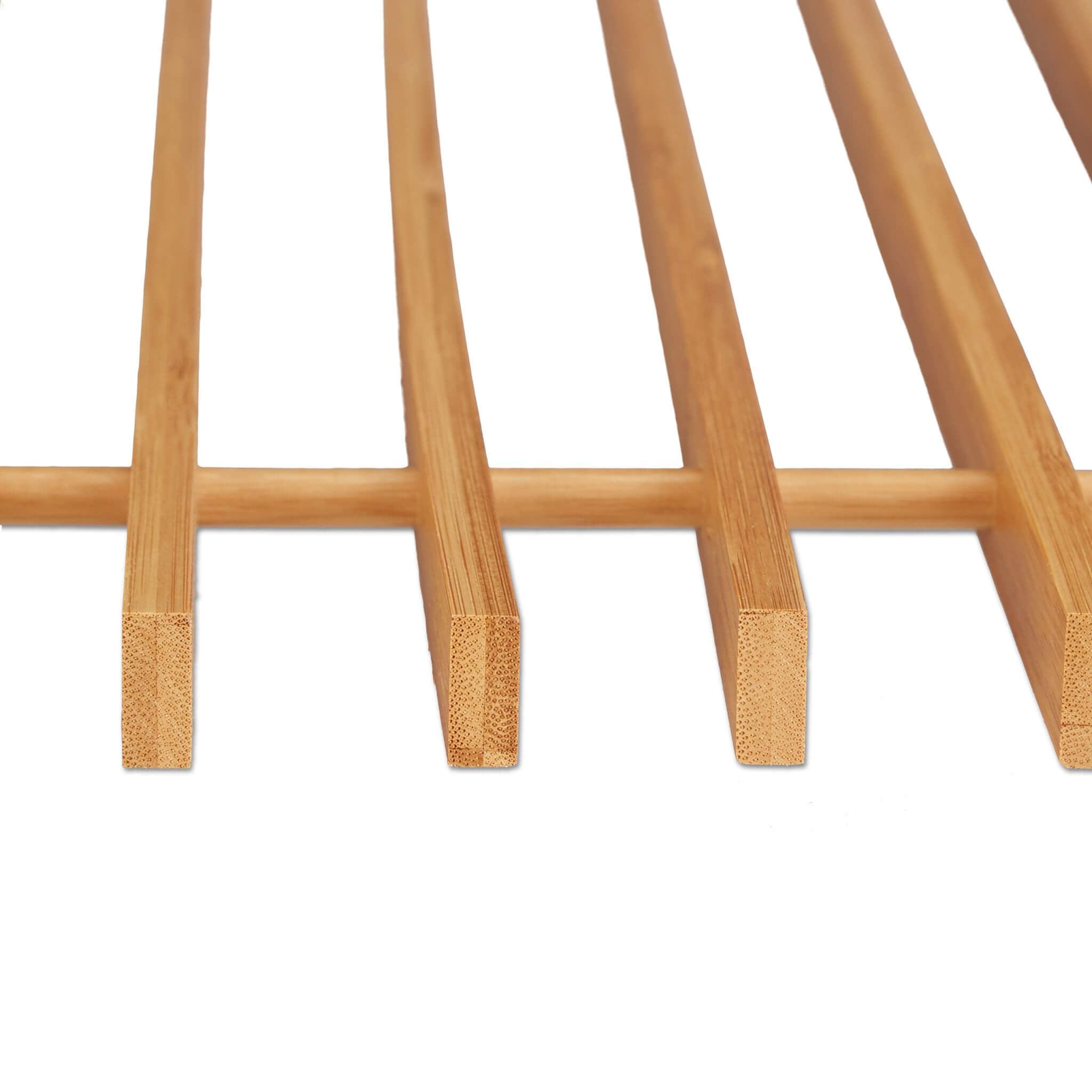 Relaxdays Ξύλινη Κρεμάστρα Τοίχου με Ράφι από Bamboo - Natural - 4052025171551