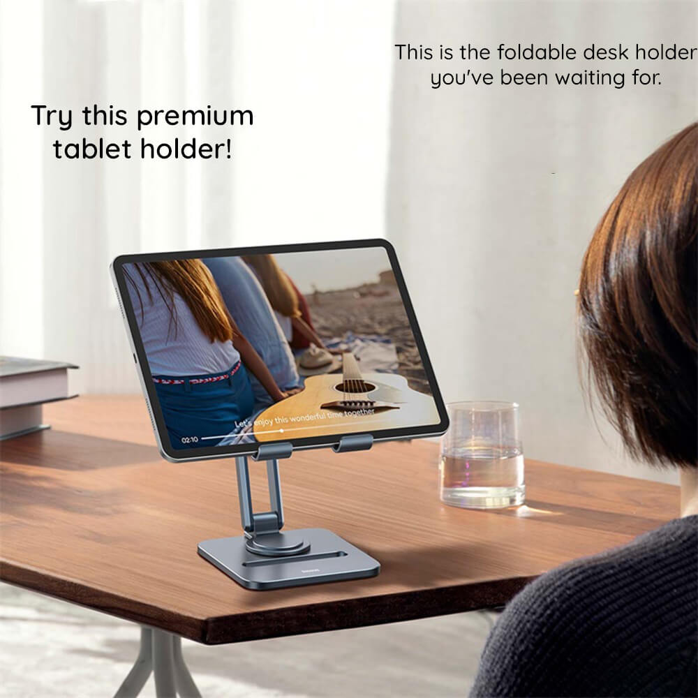 Baseus Biaxial Επιτραπέζια Bάση Tηλεφώνου και Tablet για το Γραφείο - Space Grey