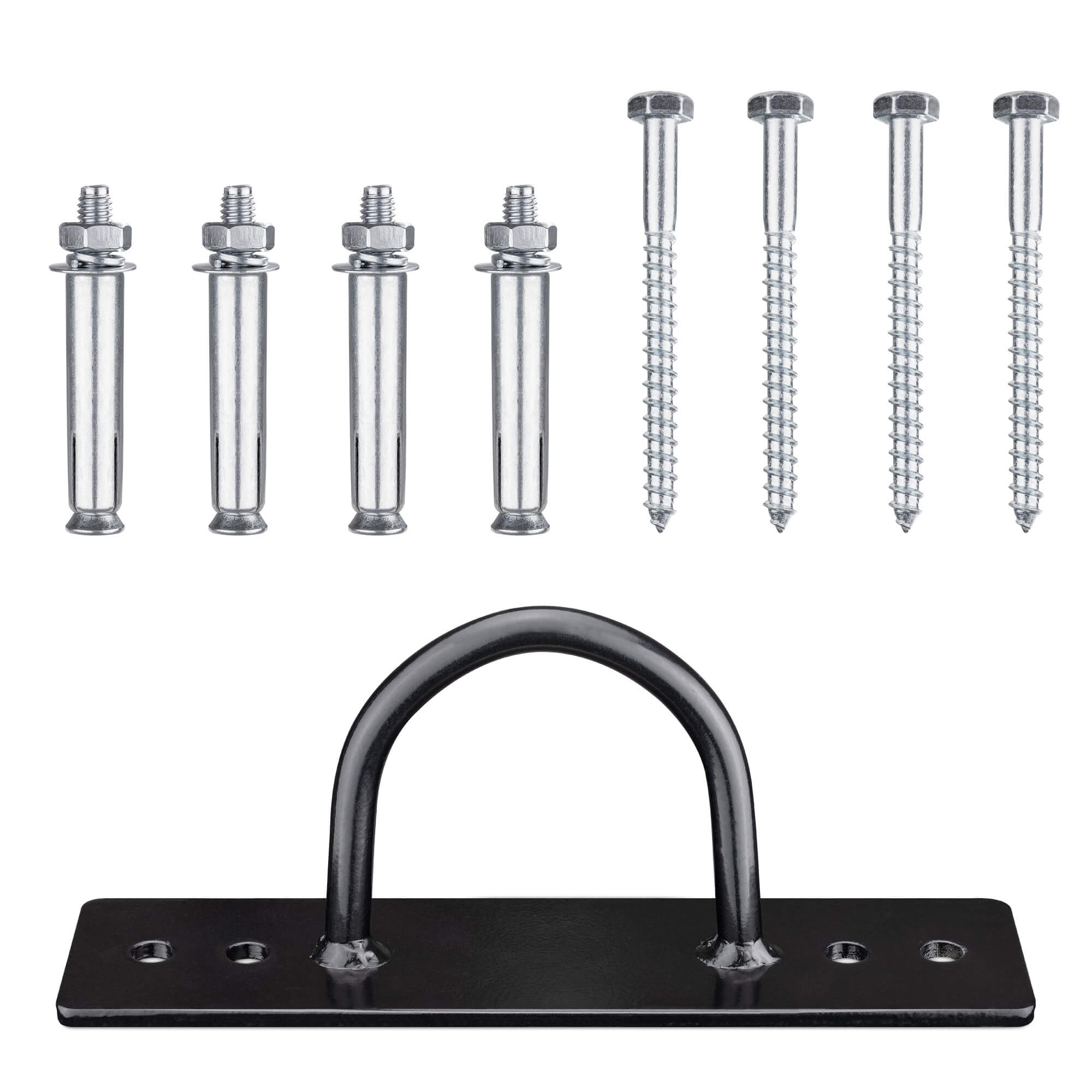 Navaris Σετ με 2 Ατσάλινες Βάσεις για Αθλητική Άσκηση - Black - 53566.01