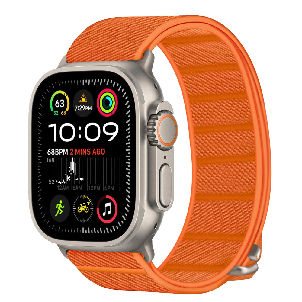 Tech-Protect Λουράκι Apple Watch 8/9/10/11 - SE (1/2/3) - Ultra (1/2/3) – 44/45/46/49mm Nylon Slip - Orange