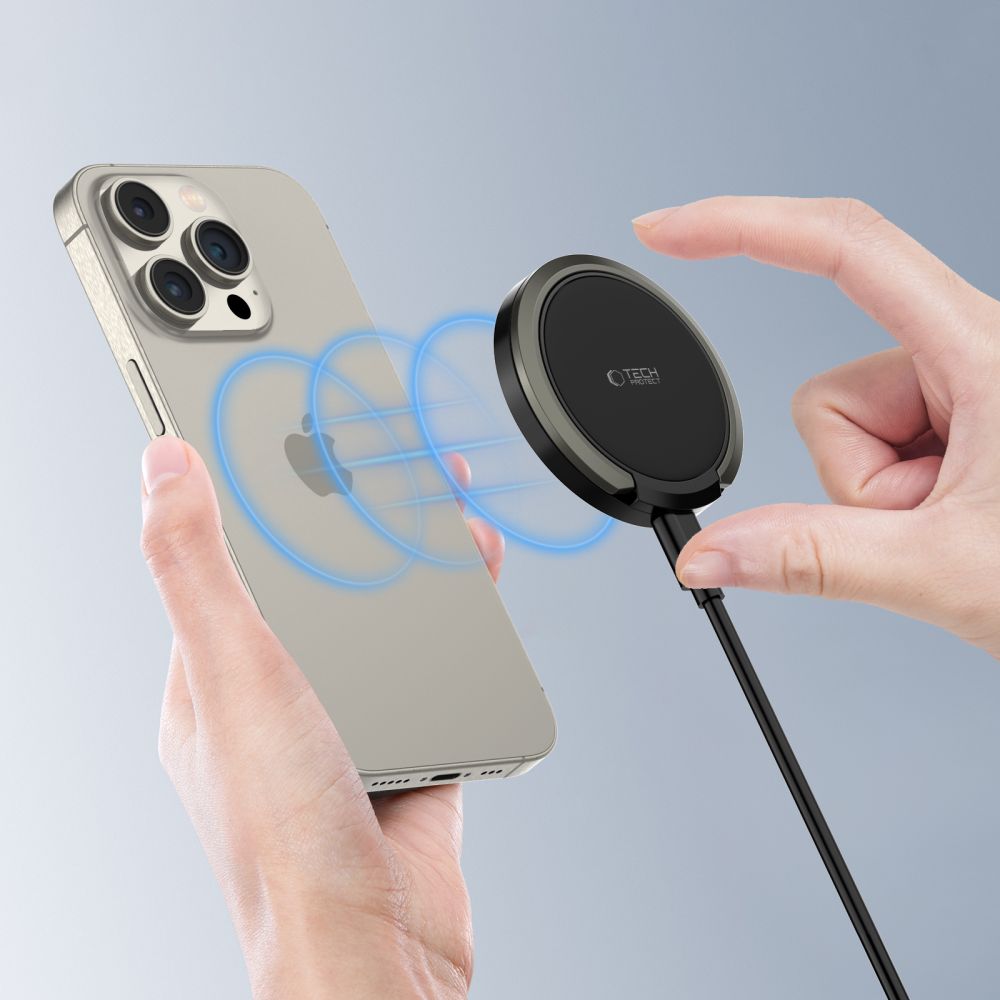 Tech-Protect QI15W-A33 15W Ασύρματος Φορτιστής MagSafe - Black