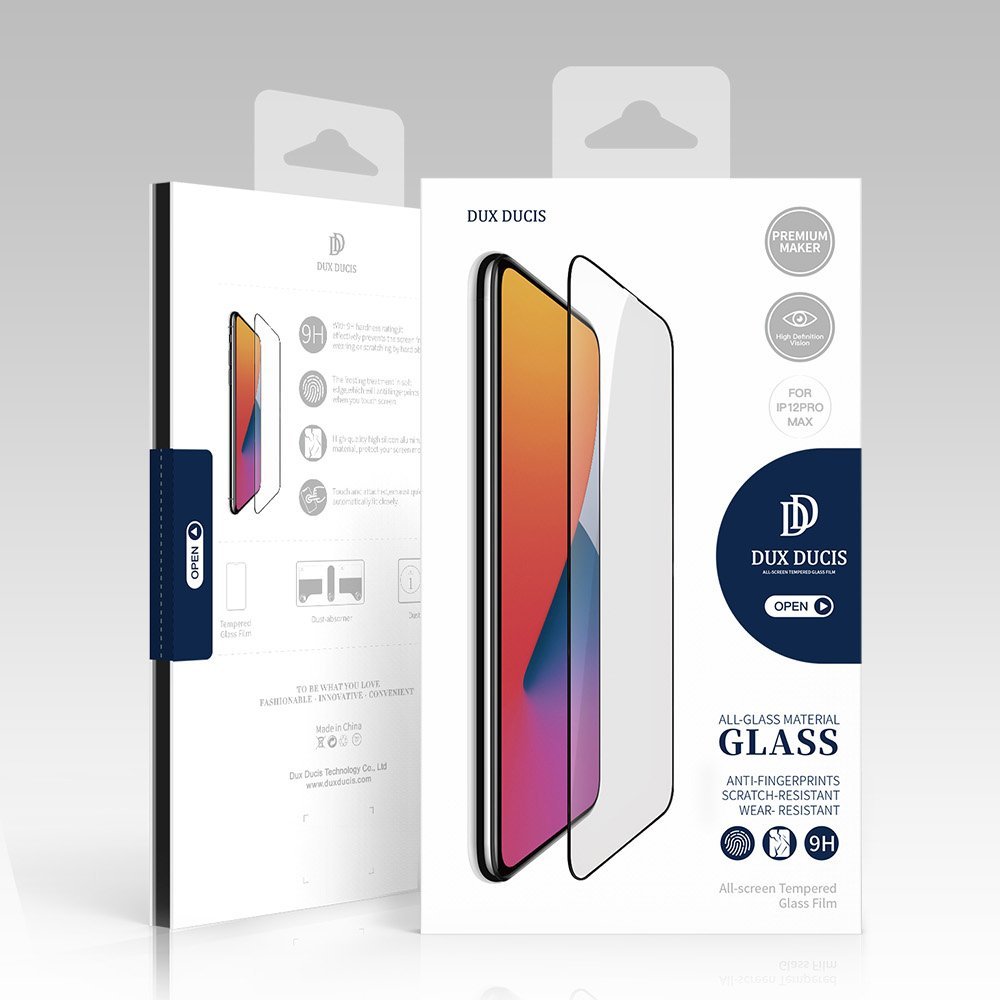 Dux Ducis iPhone 12 Pro Max 10D 9H Full Screen Case Friendly Tempered Glass Αντιχαρακτικό Γυαλί Οθόνης - Black