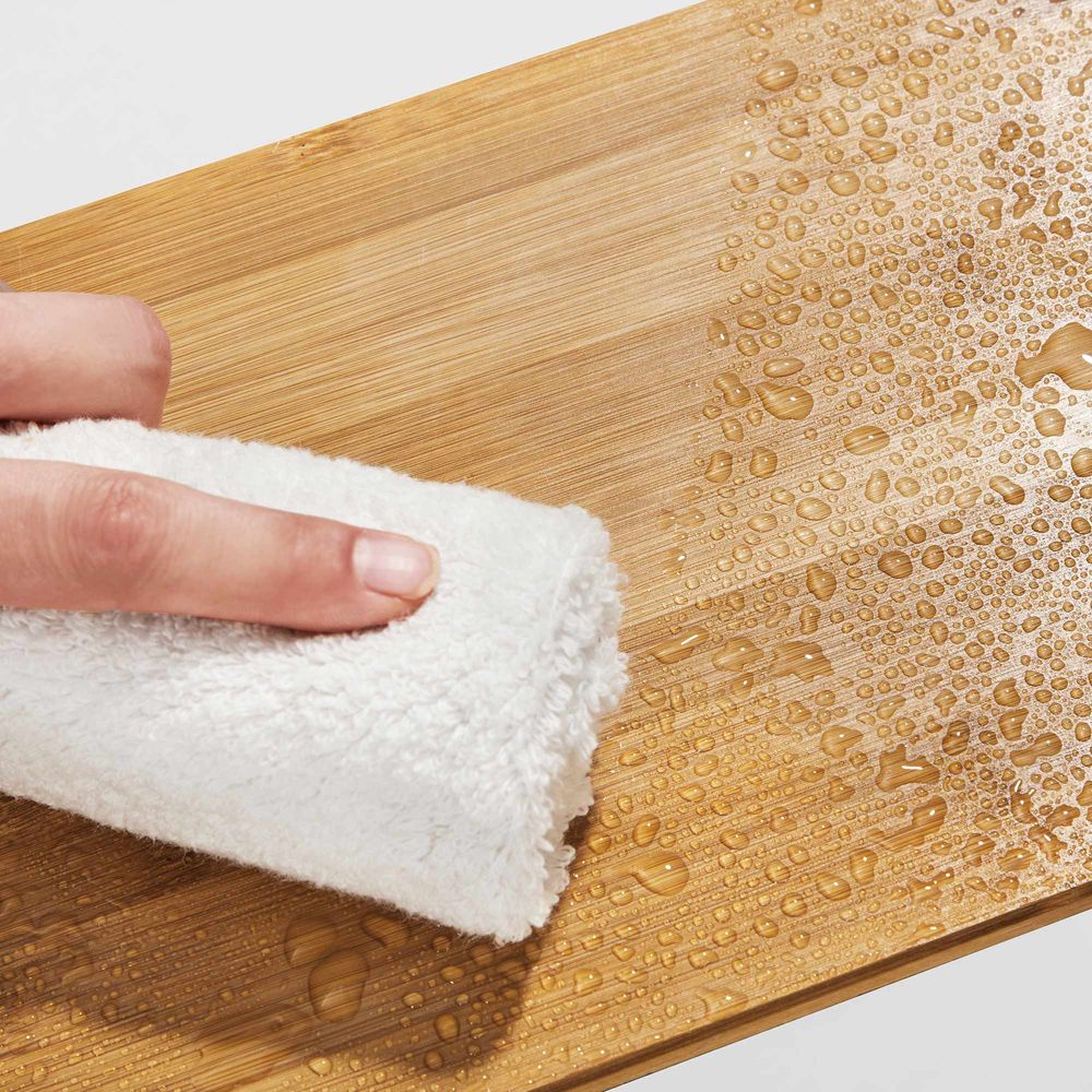 Songmics Σετ με 2 Ξύλινα Ράφια για τον Πάγκο - Natural / White - KCS02NW