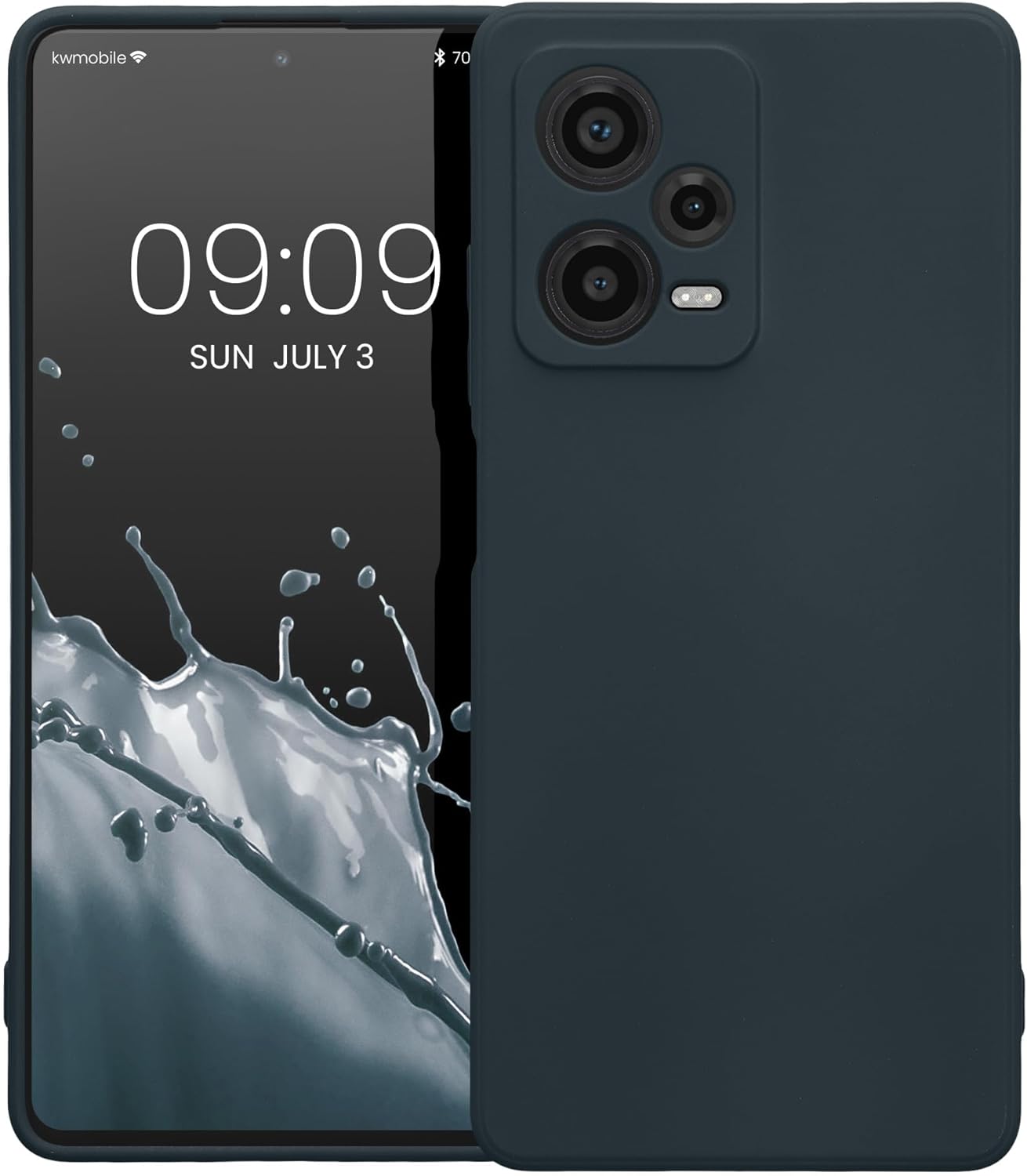 KW Xiaomi Redmi Note 12 Pro+ Θήκη Σιλικόνης Rubberized TPU - Dark Slate