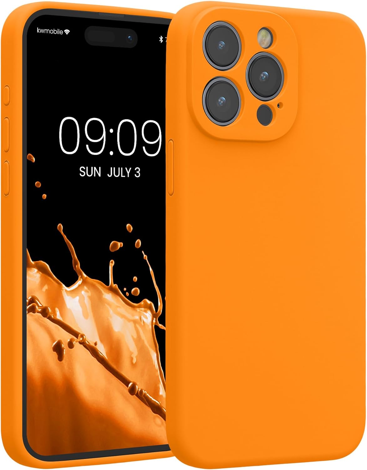 KW iPhone 15 Pro Max Θήκη Σιλικόνης Rubberized TPU - Fruity Orange