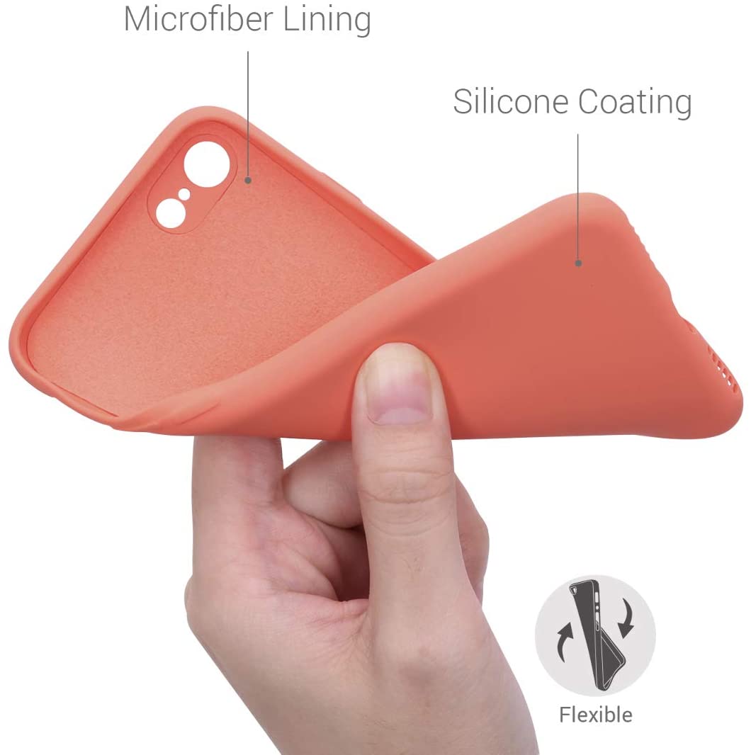 KW iPhone SE 2022 / SE 2020 / 7 / 8 Θήκη Σιλικόνης Rubberized TPU - Neon Coral - 49979.103