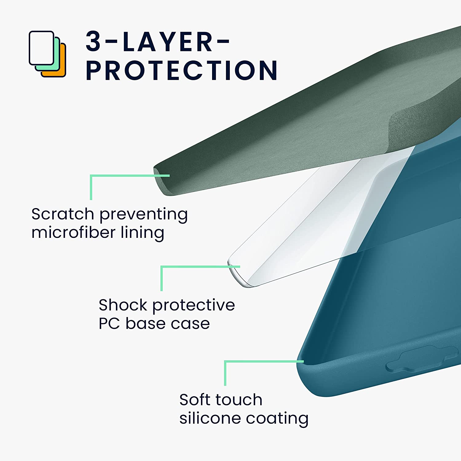 KW Samsung Galaxy S23 Θήκη Σιλικόνης Rubberized TPU - Matte Petrol - 60273.57