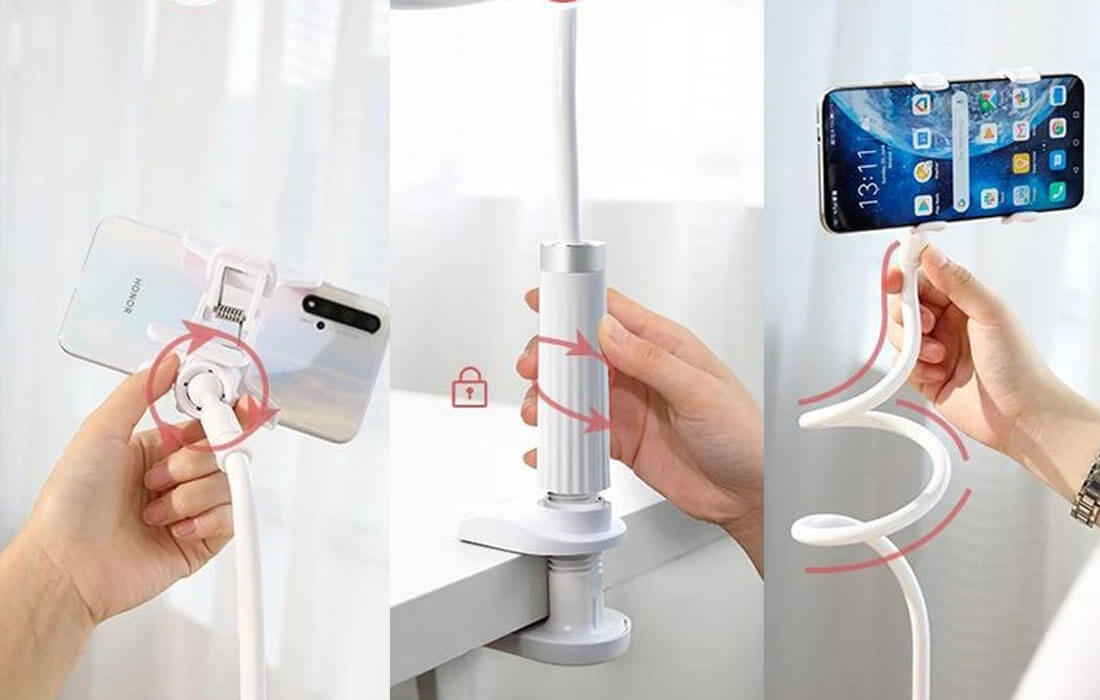 Ugreen LP113 Βάση Στήριξης Κινητού με Ρυθμιζόμενο Στήριγμα - White