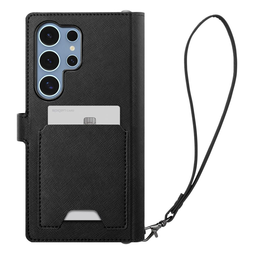 Spigen Samsung Galaxy S25 Ultra Wallet S Θήκη Πορτοφόλι από Δερματίνη - Black