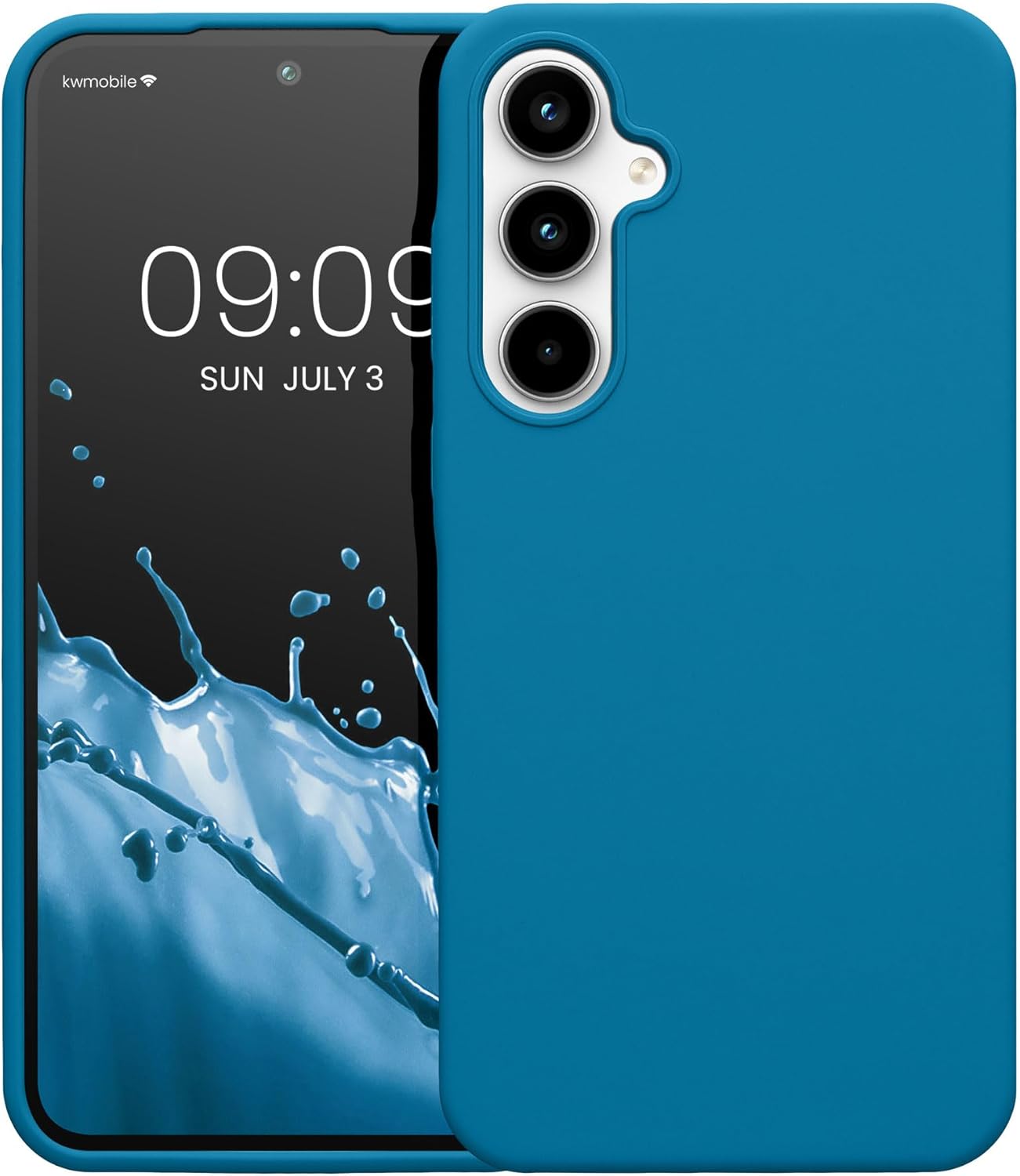 KW Samsung Galaxy A35 5G Θήκη Σιλικόνης Rubberized TPU - Caribbean Blue