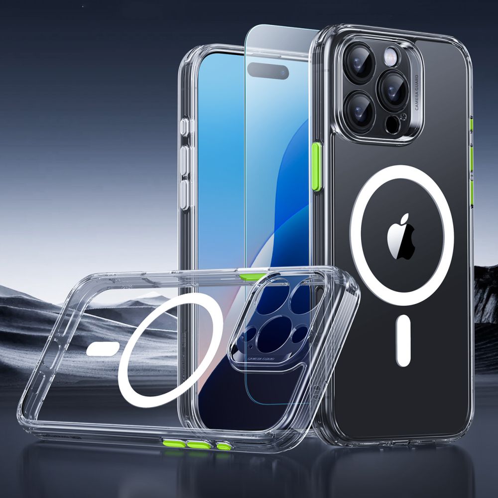 ESR iPhone 16 Pro - Classic Pro Halolock - Σετ με 1 Αντιχαρακτικό Γυαλί Οθόνης και Θήκη MagSafe - Διάφανη