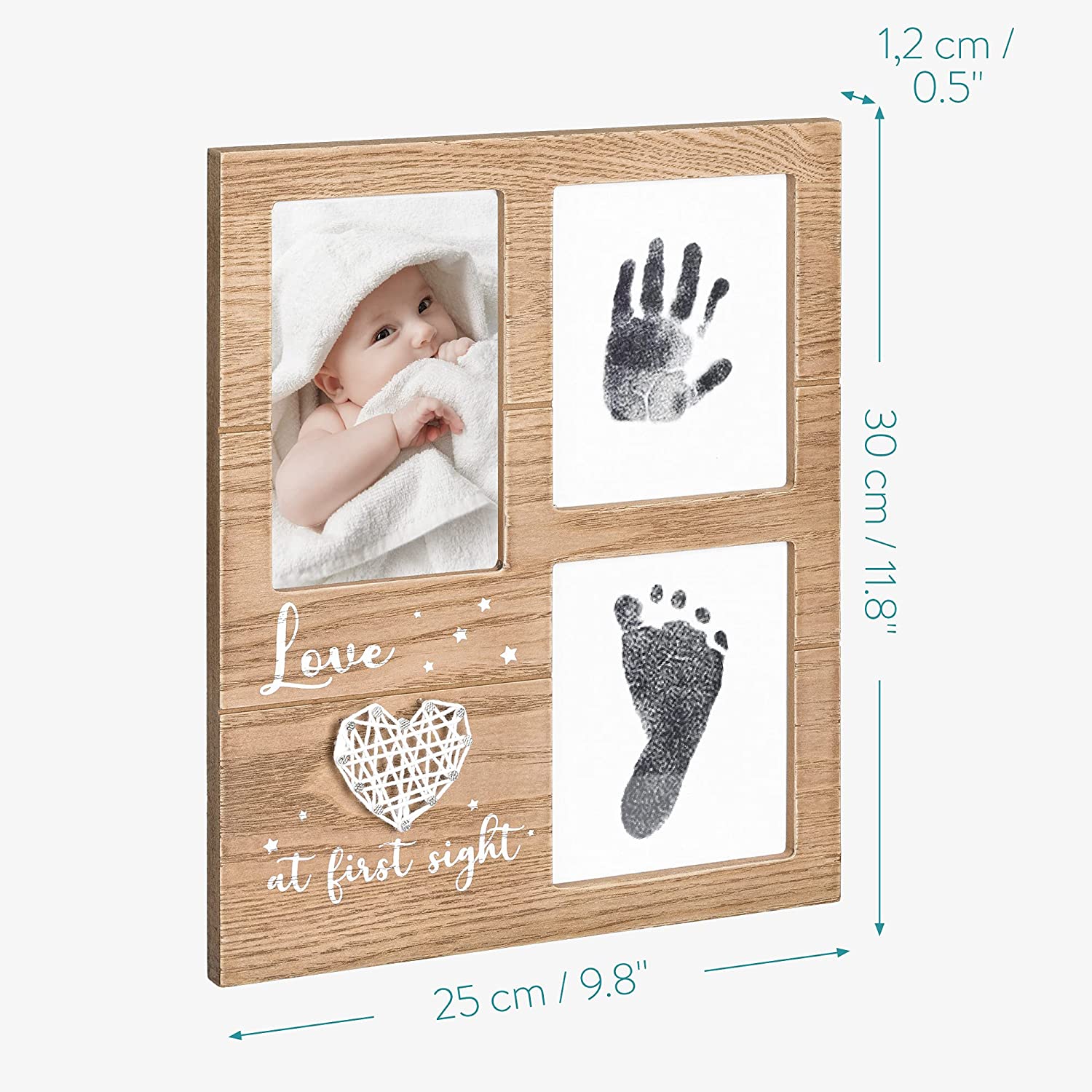 Navaris Σετ Κορνιζών από Μελάνι για Αποτύπωμα Μωρού και Φωτογραφία - Brown - 54246.01