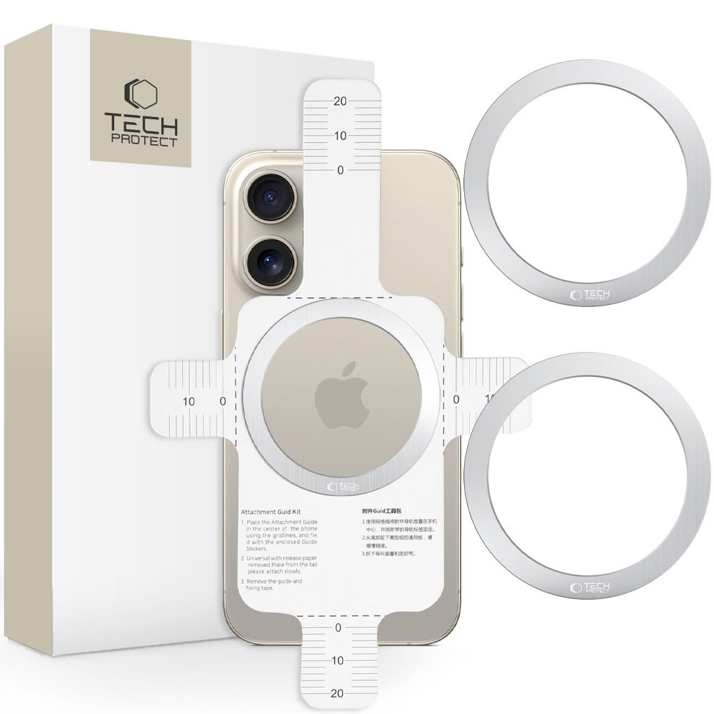 Tech - Protect MMP - 110 Magnetic Δακτύλιος MagSafe - 2 Τεμάχια - Silver / Silver