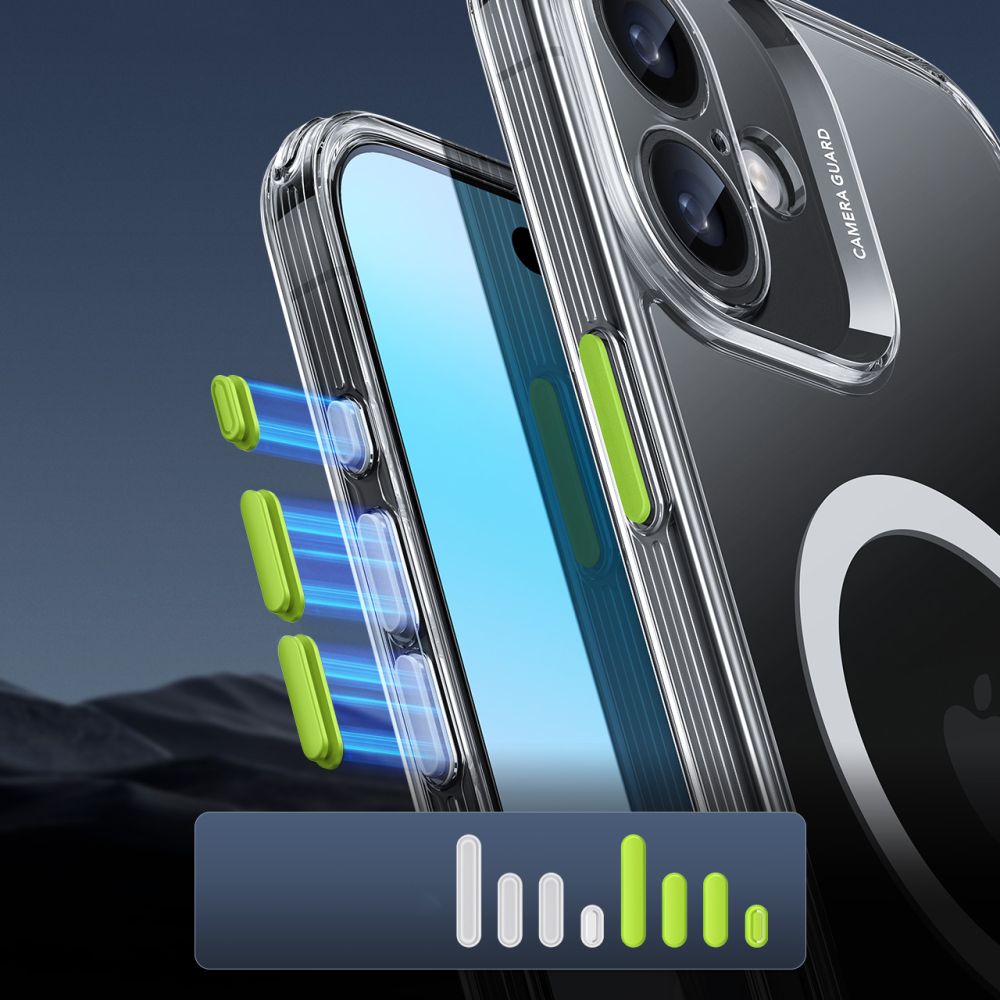 ESR iPhone 16 - Classic Pro Halolock - Σετ με 1 Αντιχαρακτικό Γυαλί Οθόνης και Θήκη MagSafe - Διάφανη