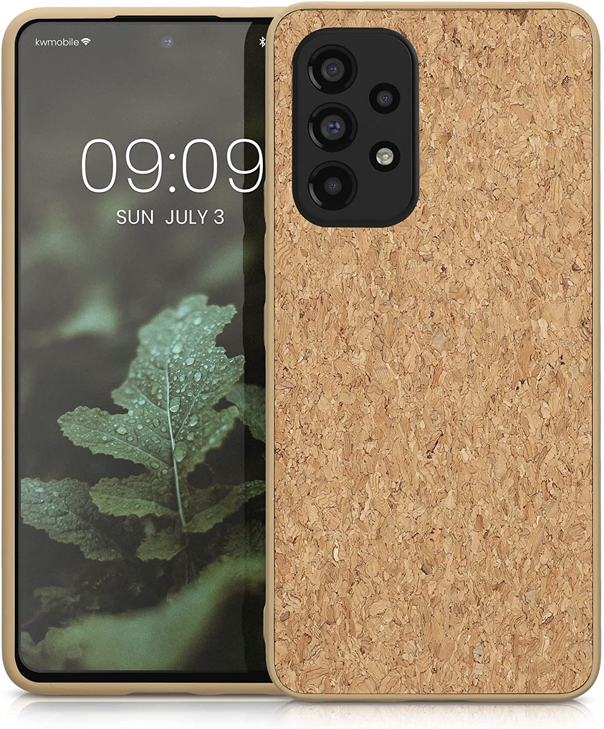 KW Samsung Galaxy A53 5G Σκληρή Θήκη από Φελλό με Πλαίσιο Σιλικόνης - Light Brown - 58218.24