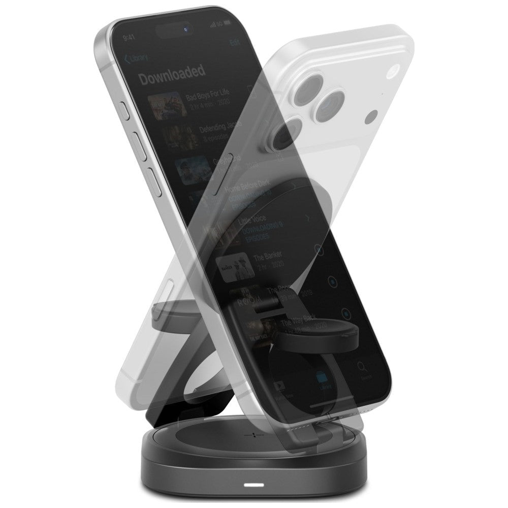 Energea 3in1 Ασύρματος Μαγνητικός Φορτιστής Qi2.2 25W - AluMag Gyro - Gunmetal