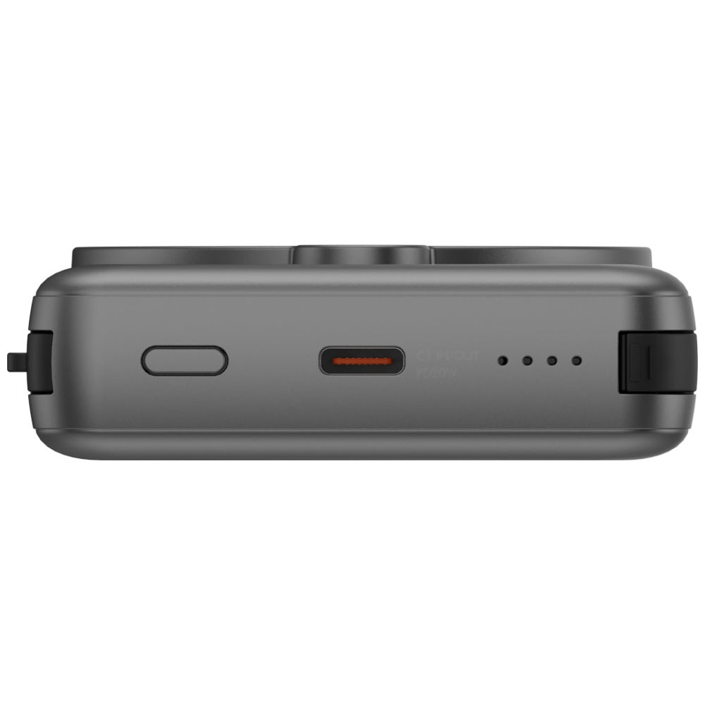 Energea MagPac Pro Plus - Ασύρματο MagSafe PowerBank Κινητού 10000 mAh με Aποσπώμενο Καλώδιo Type - C to Type - C - Grey