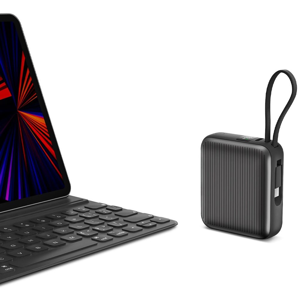 Energea PowerBank 10.000mAh με 1 Θύρα USB - C και Ενσωματωμένο Καλώδιο Type - C - Integra Mini 35 PD35W - Grey