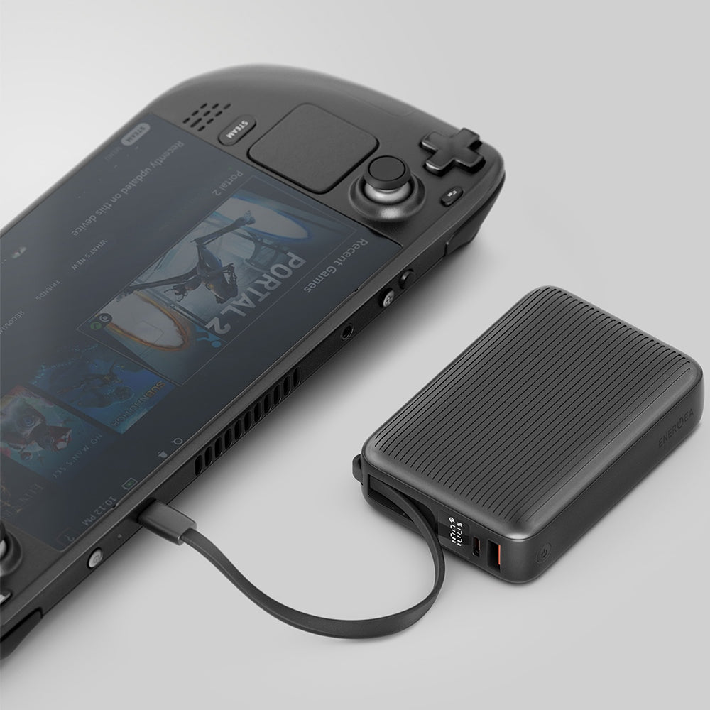 Energea PowerBank 20.000mAh με 1 Θύρα USB - C και 1 Θύρα USB και Ενσωματωμένο Καλώδιο Type - C - Integra Ultra 45 PD45W - Grey