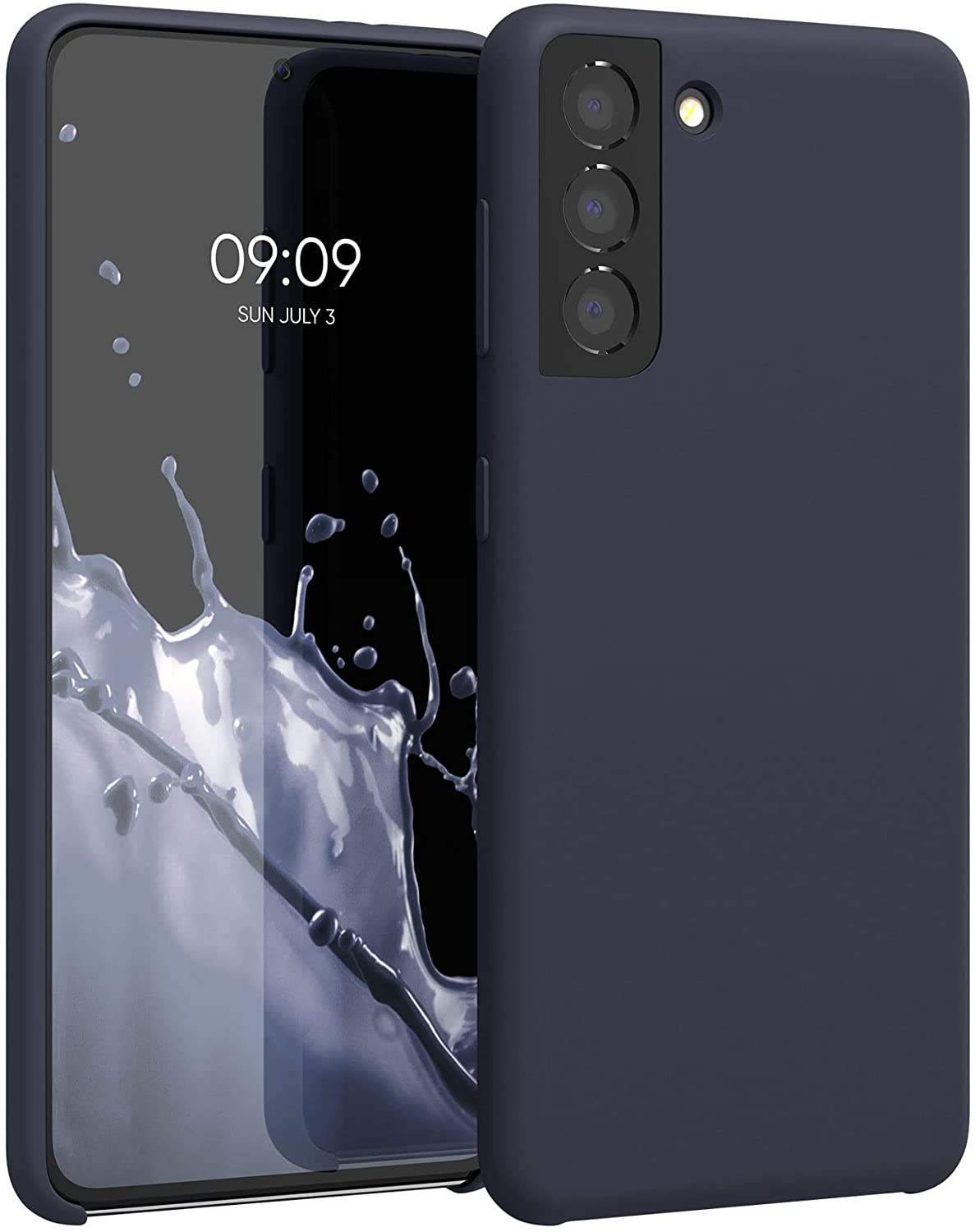 KW Samsung Galaxy S21 Θήκη Σιλικόνης Rubber TPU - Blueberry Blue - 54056.186