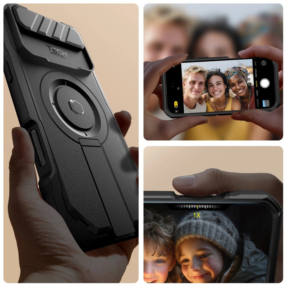 Tech - Protect iPhone Air - Kevlar MagSafe - Σκληρή Θήκη με Προστασία για την Οθόνη / την Κάμερα και Stand - Black