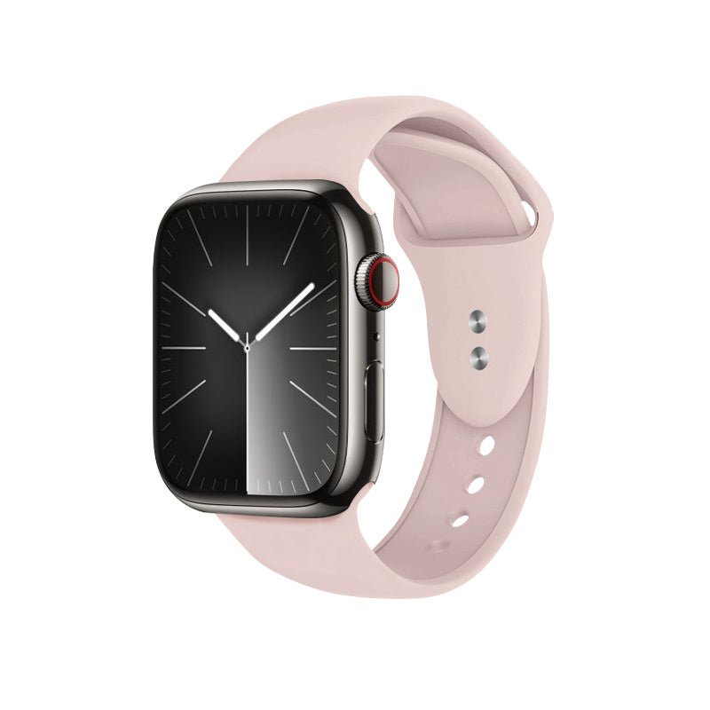 Crong Λουράκι Apple Watch 2/3/4/5/6/7/8/9/10/11 - SE (1/2/3) - 38/40/41/42mm Σιλικόνης - Liquid Strap - Sand Pink