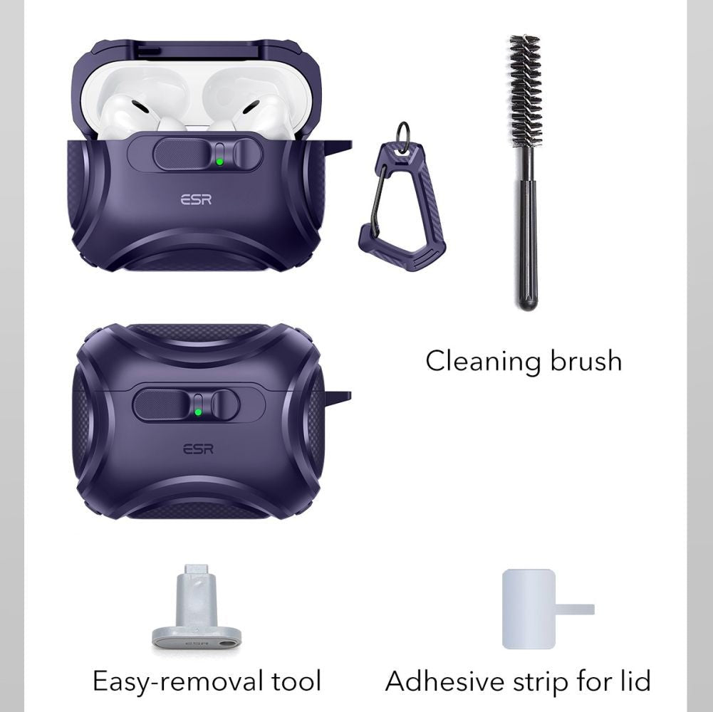 ESR AirPods Pro 3 Θήκη από Σκληρό Πλαστικό με MagSafe - Cyber Flicklock - Purple