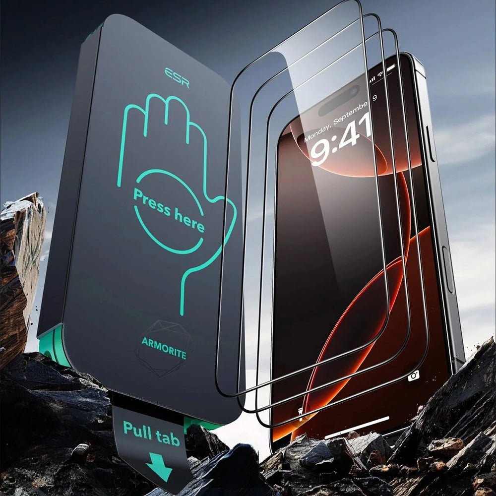 ESR iPhone 17 Pro - Αντιχαρακτικό Γυαλί Οθόνης - UltraFit Armorite - 3 Τεμάχια - Black