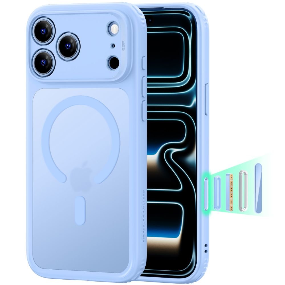 ESR iPhone 17 Pro / iPhone 18 Pro - Σκληρή Θήκη με Πλαίσιο Σιλικόνης - Classic Hybrid MagSafe - Frosted Light Blue