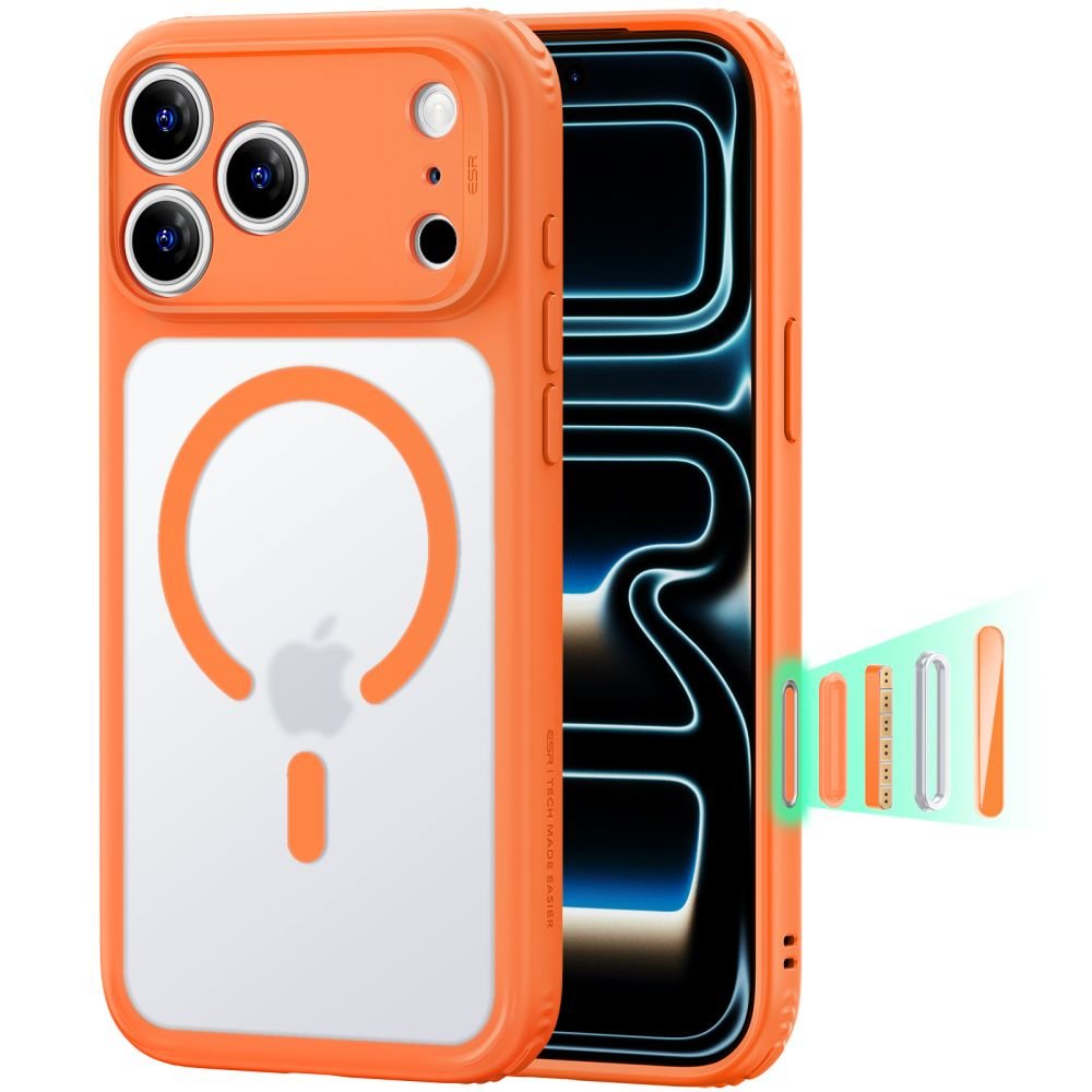 ESR iPhone 17 Pro / iPhone 18 Pro - Σκληρή Θήκη με Πλαίσιο Σιλικόνης - Classic Hybrid MagSafe - Frosted Orange