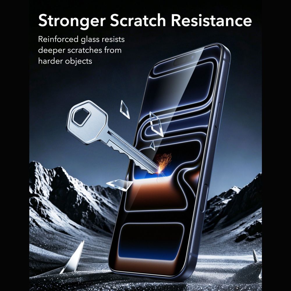 ESR iPhone 17 Pro Max / iPhone 18 Pro Max - Αντιχαρακτικό Γυαλί Οθόνης - UltraFit Armorite - 2 Τεμάχια - Black