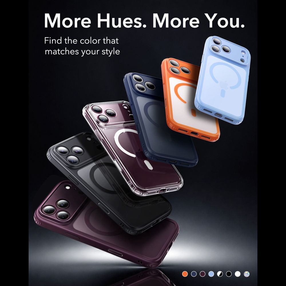 ESR iPhone 17 Pro Max / iPhone 18 Pro Max - Σκληρή Θήκη με Πλαίσιο Σιλικόνης - Classic Hybrid MagSafe - Frosted Deep Burgundy