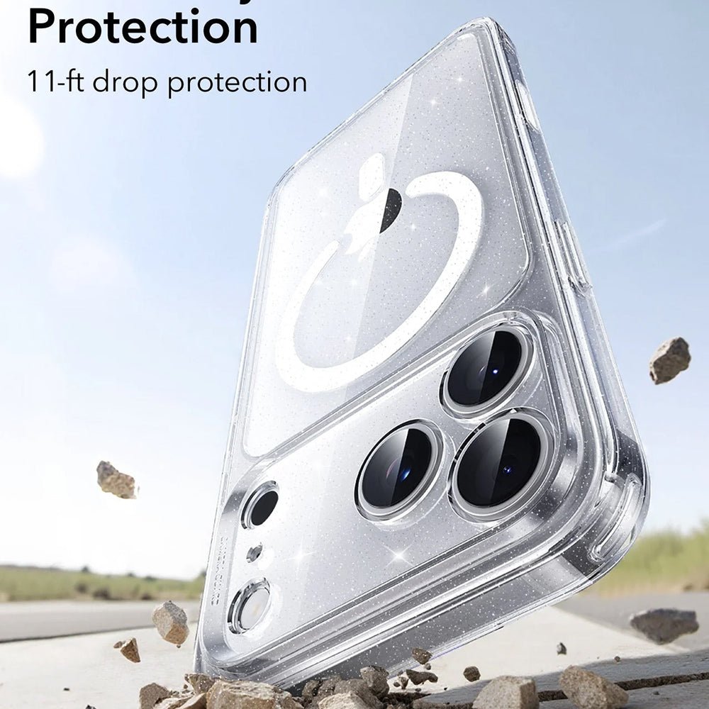 ESR iPhone 17 Pro - Σκληρή Θήκη με Πλαίσιο Σιλικόνης και MagSafe - Classic Hybrid Halolock - Clear Shimmer