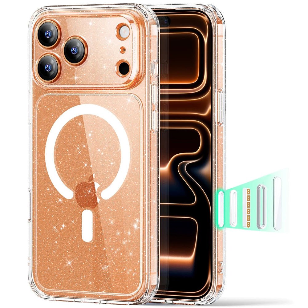 ESR iPhone 17 Pro - Σκληρή Θήκη με Πλαίσιο Σιλικόνης και MagSafe - Classic Hybrid Halolock - Clear Shimmer