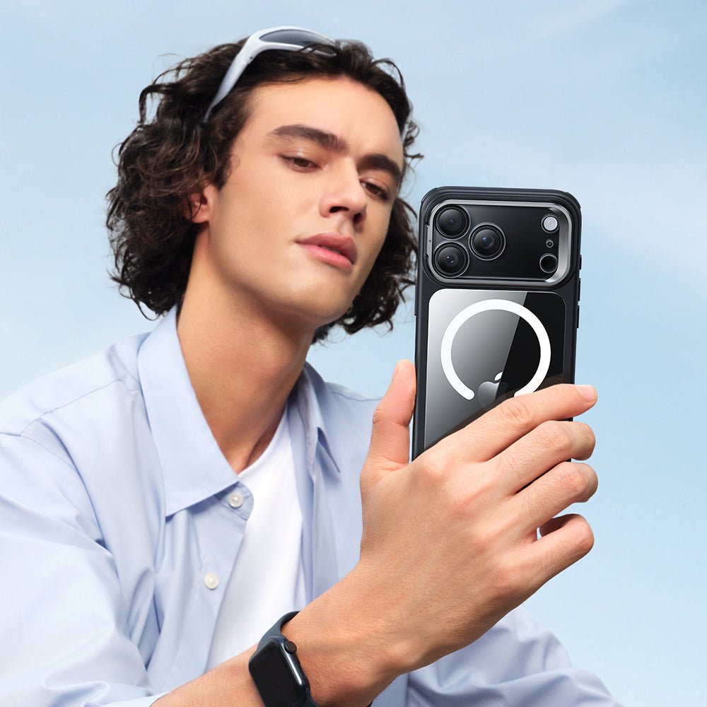 ESR iPhone 17 Pro - Σκληρή Θήκη με Πλαίσιο Σιλικόνης και Stand - Classic Hybrid HaloLock Kickstand - Clear Black