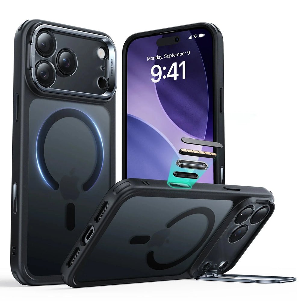 ESR iPhone 17 Pro - Σκληρή Θήκη με Πλαίσιο Σιλικόνης και Stand - Classic Hybrid HaloLock Kickstand - Frosted Black