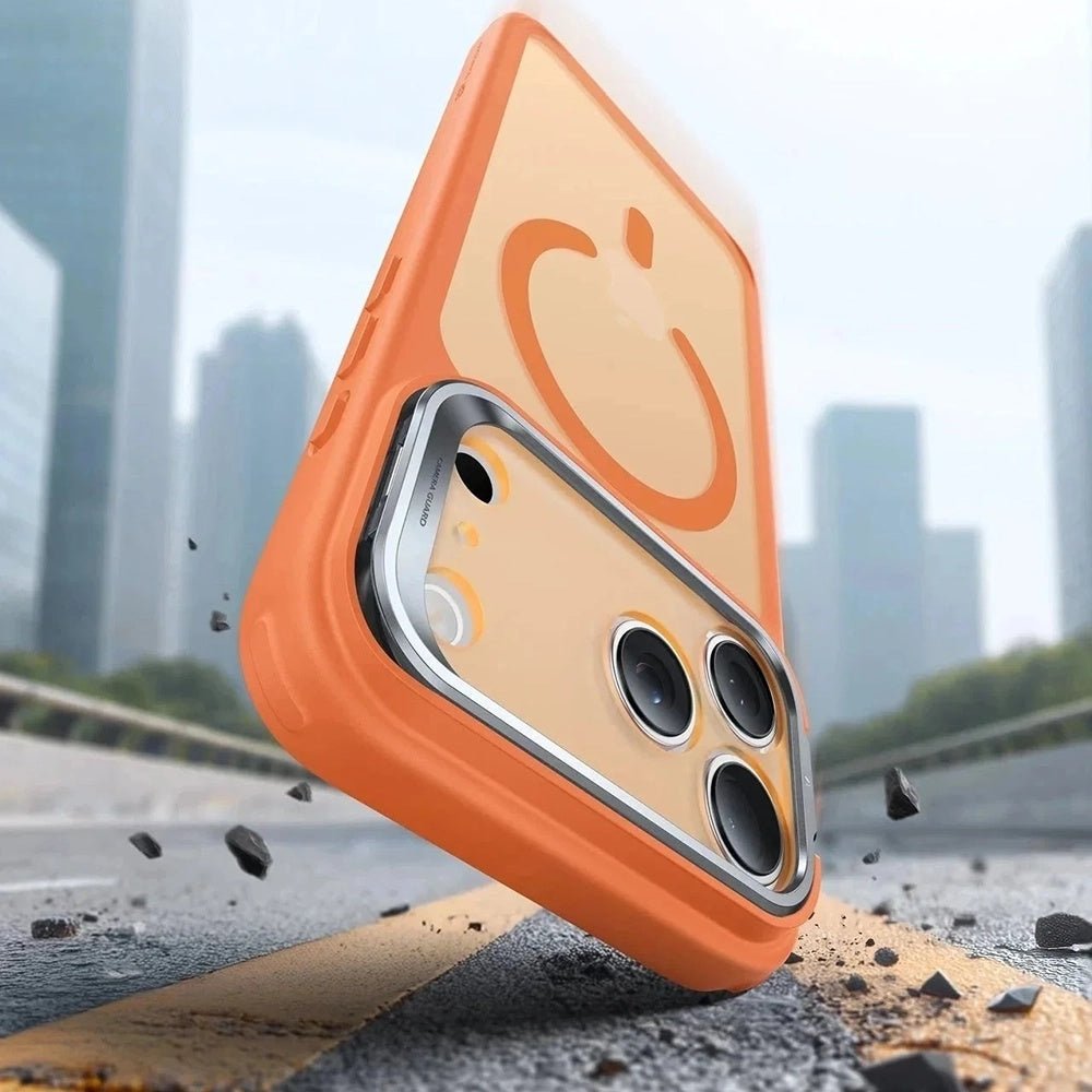 ESR iPhone 17 Pro - Σκληρή Θήκη με Πλαίσιο Σιλικόνης και Stand - Classic Hybrid HaloLock Kickstand - Frosted Orange