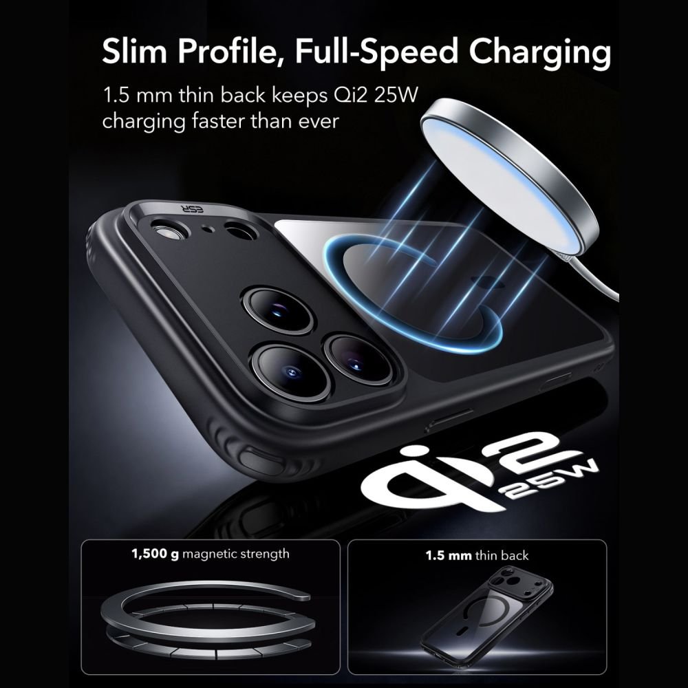 ESR iPhone 18 Pro / iPhone 17 Pro - Σετ με Θήκη Classic Hybrid MagSafe και Αντιχαρακτικό Γυαλί Οθόνης - Clear / Black