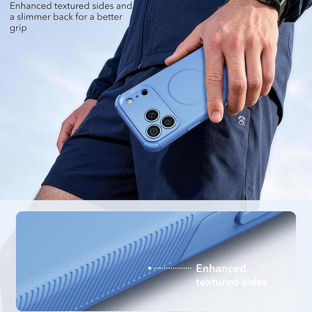 ESR iPhone 18 Pro / iPhone 17 Pro - Σκληρή Θήκη με Πλαίσιο Σιλικόνης - Cyber Halolock - Light Blue