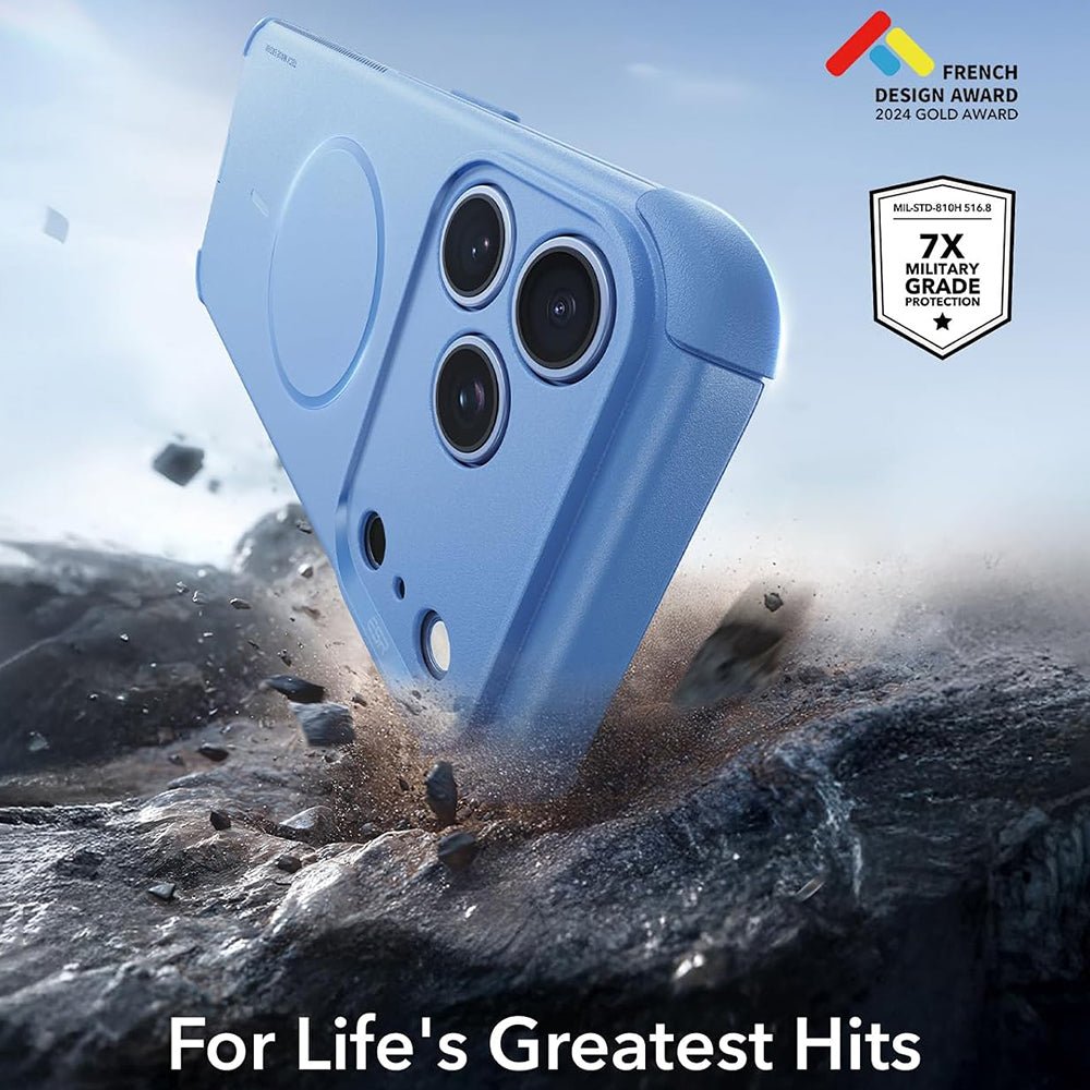 ESR iPhone 18 Pro / iPhone 17 Pro - Σκληρή Θήκη με Πλαίσιο Σιλικόνης - Cyber Halolock - Light Blue