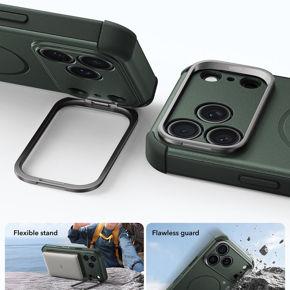 ESR iPhone 18 Pro / iPhone 17 Pro - Σκληρή Θήκη με Stand και MagSafe - Cyber Armor Kickstand - Olive Green