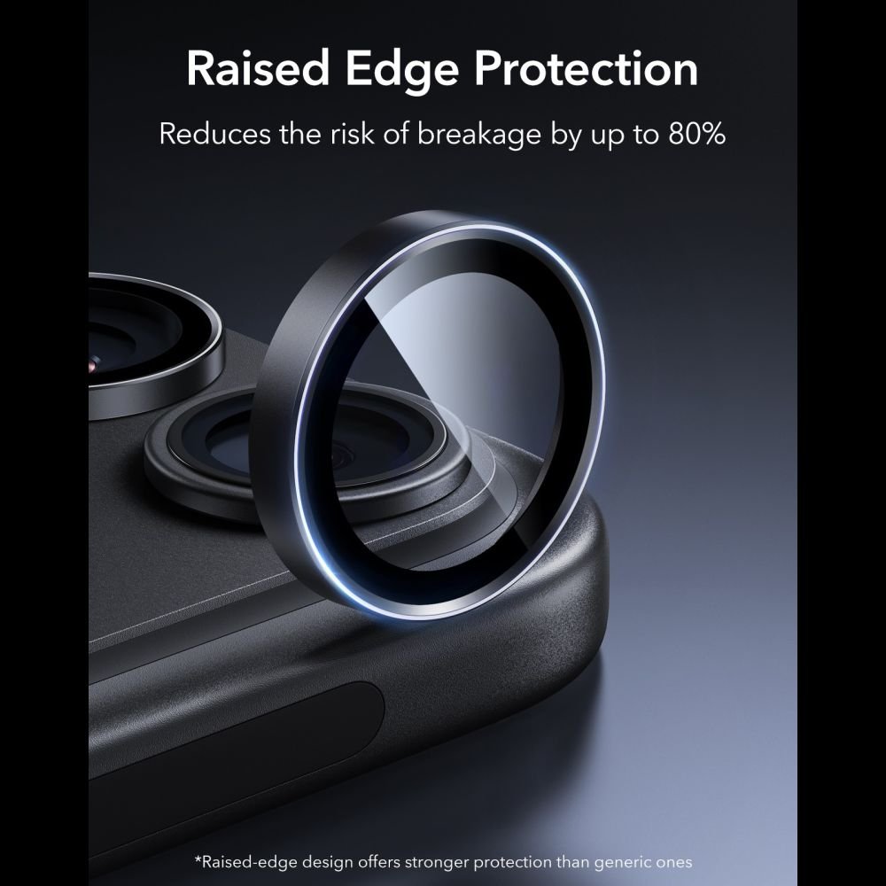 ESR iPhone 18 Pro / iPhone 18 Pro Max Αντιχαρακτικό Γυαλί για την Κάμερα - Armorite - 2 Τεμάχια - Black