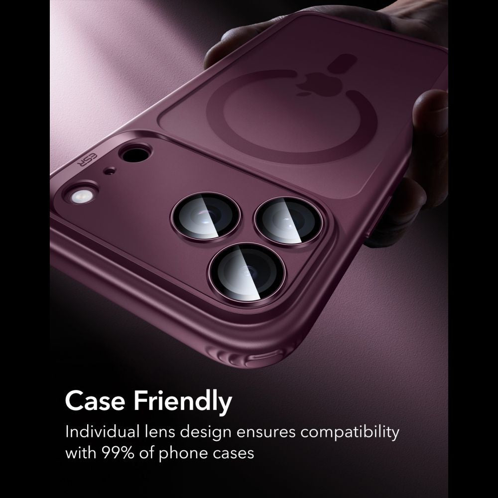 ESR iPhone 18 Pro / iPhone 18 Pro Max Αντιχαρακτικό Γυαλί για την Κάμερα - Armorite - Deep Burgundy