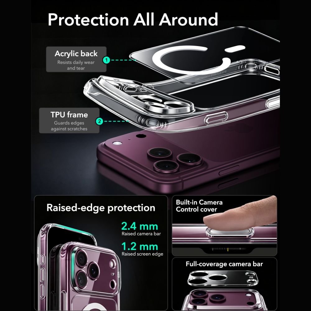 ESR iPhone 18 Pro Max / iPhone 17 Pro Max - Σετ με Θήκη Classic Hybrid MagSafe και Αντιχαρακτικό Γυαλί Οθόνης - Clear