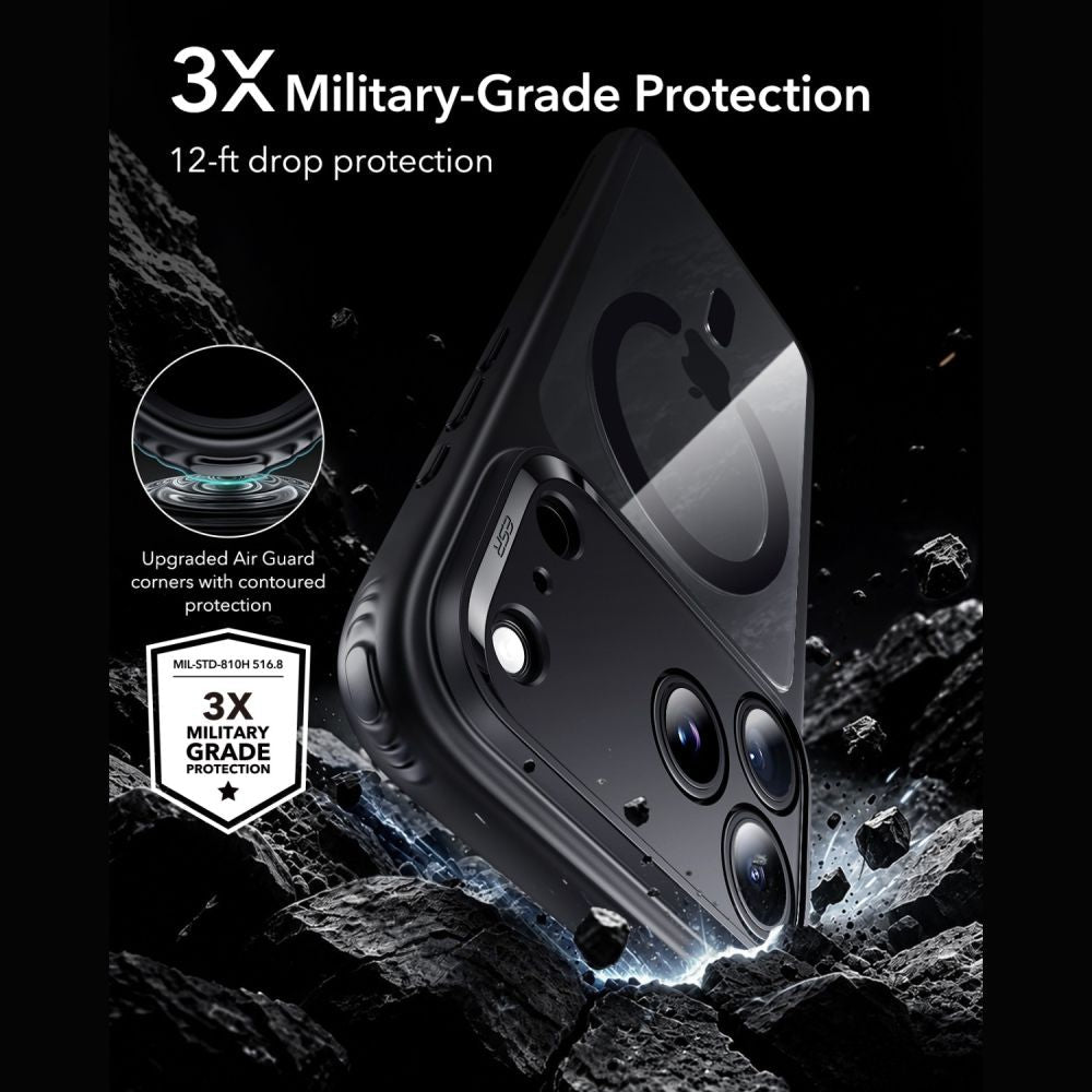 ESR iPhone 18 Pro Max / iPhone 17 Pro Max - Σετ με Θήκη Classic Hybrid MagSafe και Αντιχαρακτικό Γυαλί Οθόνης - Clear / Black